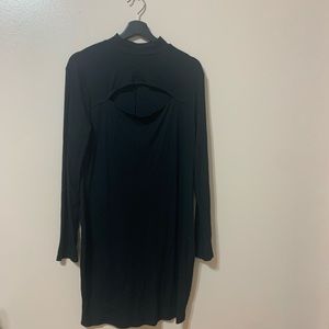 Long Sleeve Black Bodycon Dress